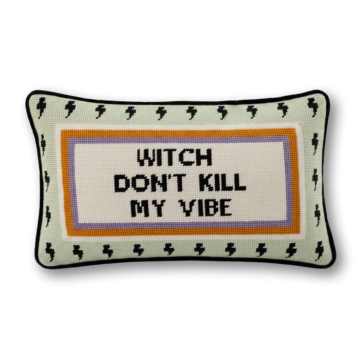 Witch Don't Kill My Vibe Needlepoint Pillow - Poppy & Vine