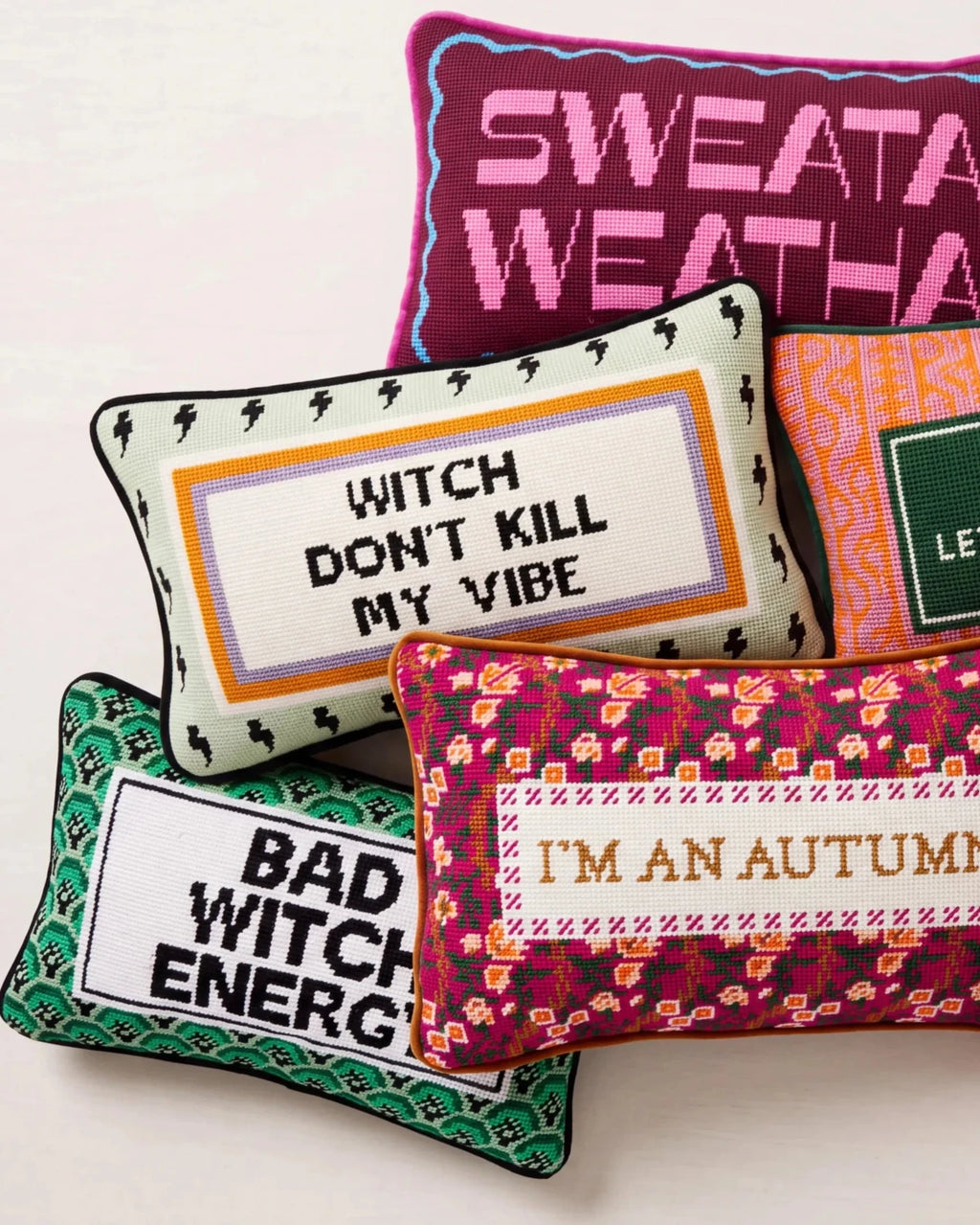 Witch Don't Kill My Vibe Needlepoint Pillow - Poppy & Vine