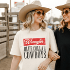 Wranglin’ Blue Collar Cowboys Graphic Tee – Western Rodeo Cowgirl Shirt - Poppy & Vine
