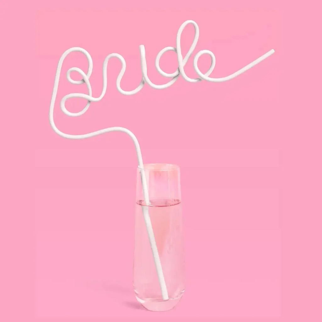 XL Glitter Bride Straw | Bachelorette Party - Poppy & Vine