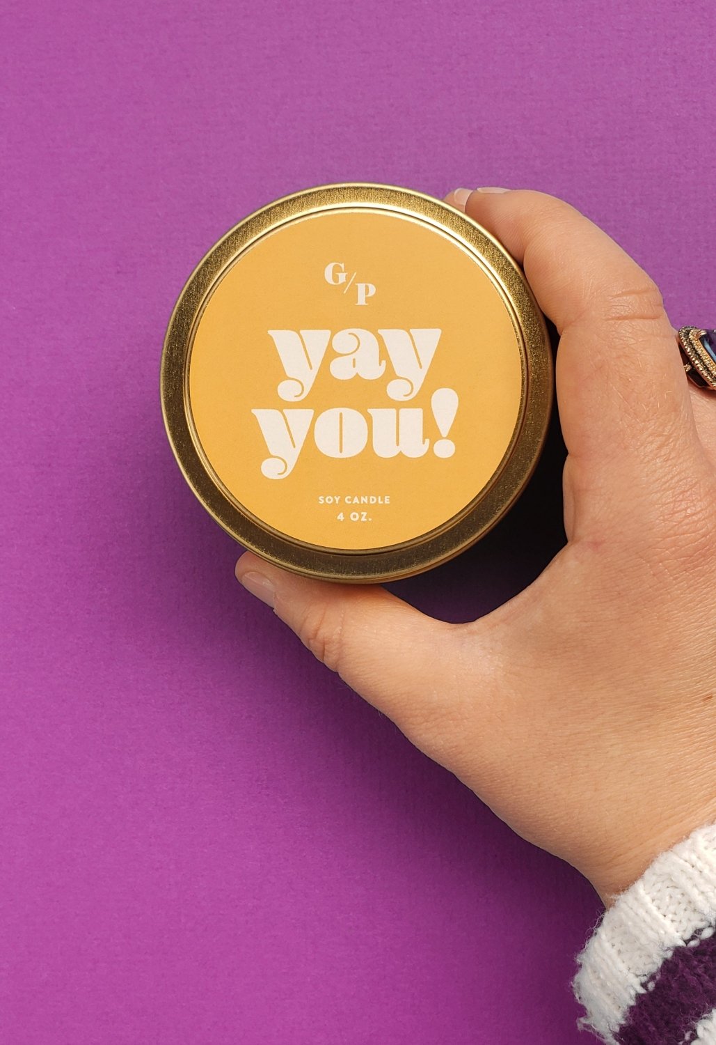 Yay You! 4 oz. Just Because Candle Tin - Poppy & Vine