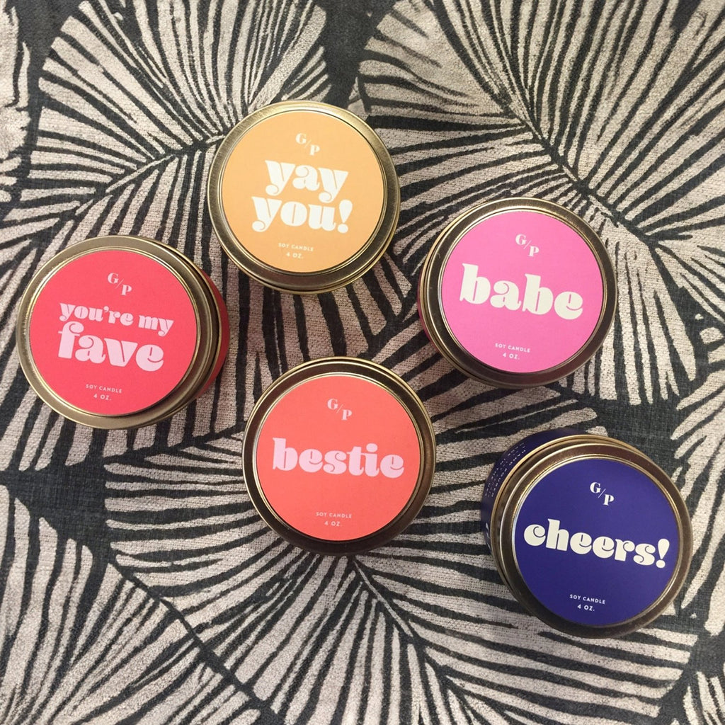 Yay You! 4 oz. Just Because Candle Tin - Poppy & Vine