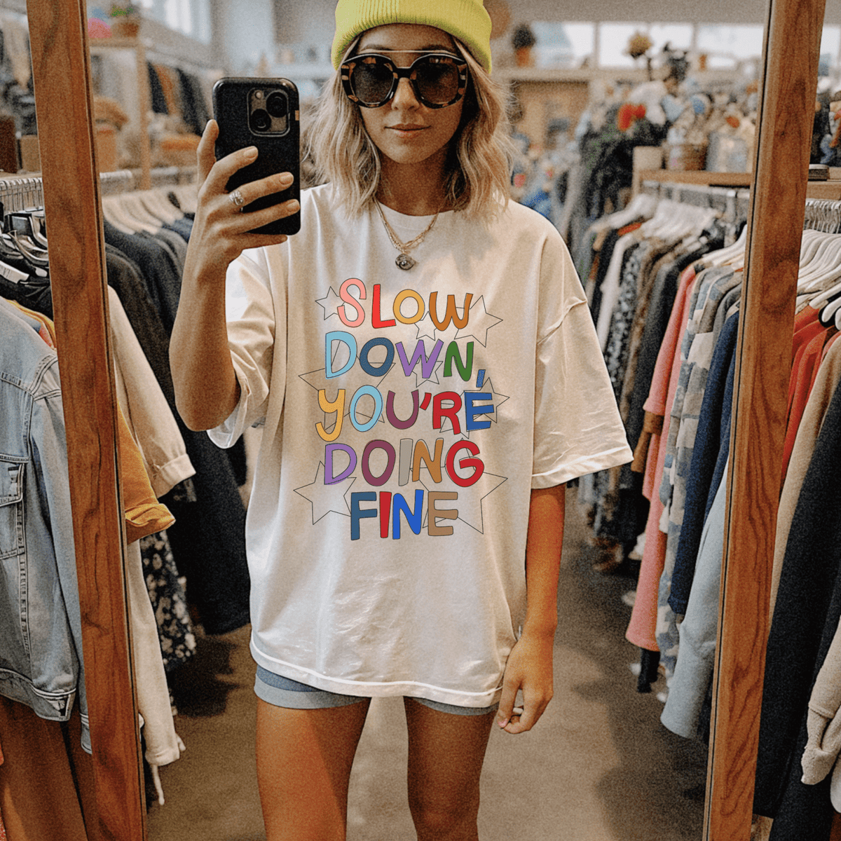 You're Doing Fine Tee Shirt - Poppy & Vine