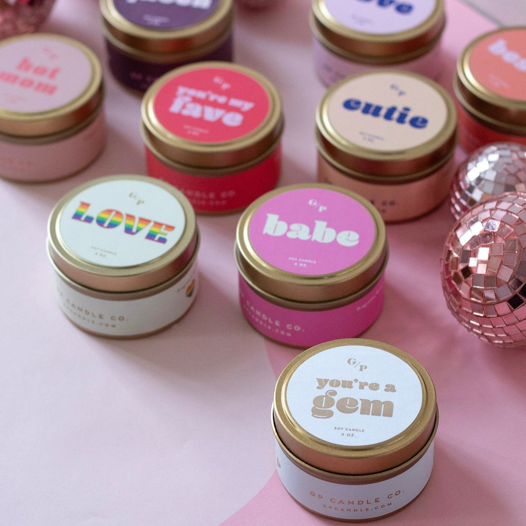 You're My Fave 4 oz. Just Because Candle Tin - Poppy & Vine