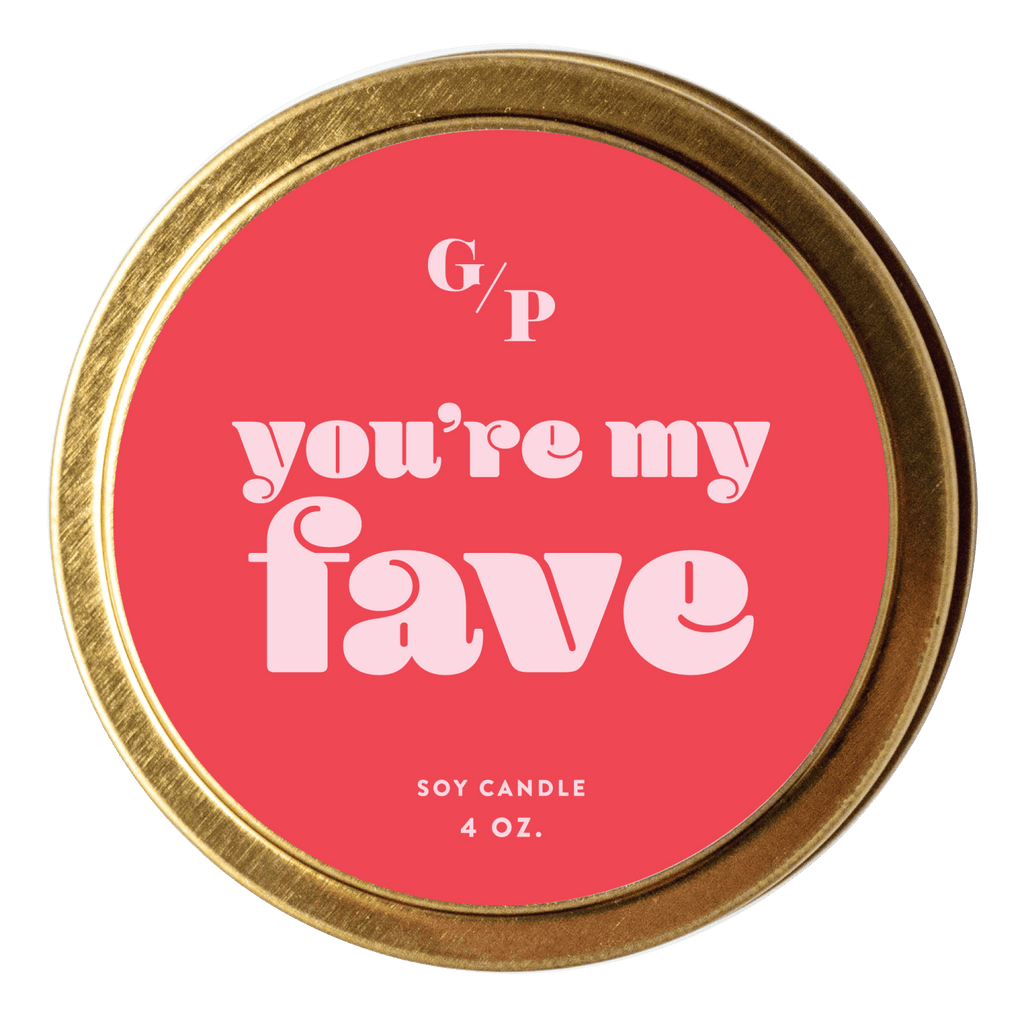 You're My Fave 4 oz. Just Because Candle Tin - Poppy & Vine