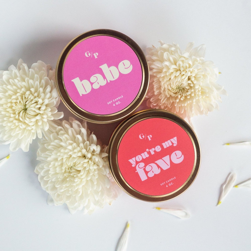 You're My Fave 4 oz. Just Because Candle Tin - Poppy & Vine