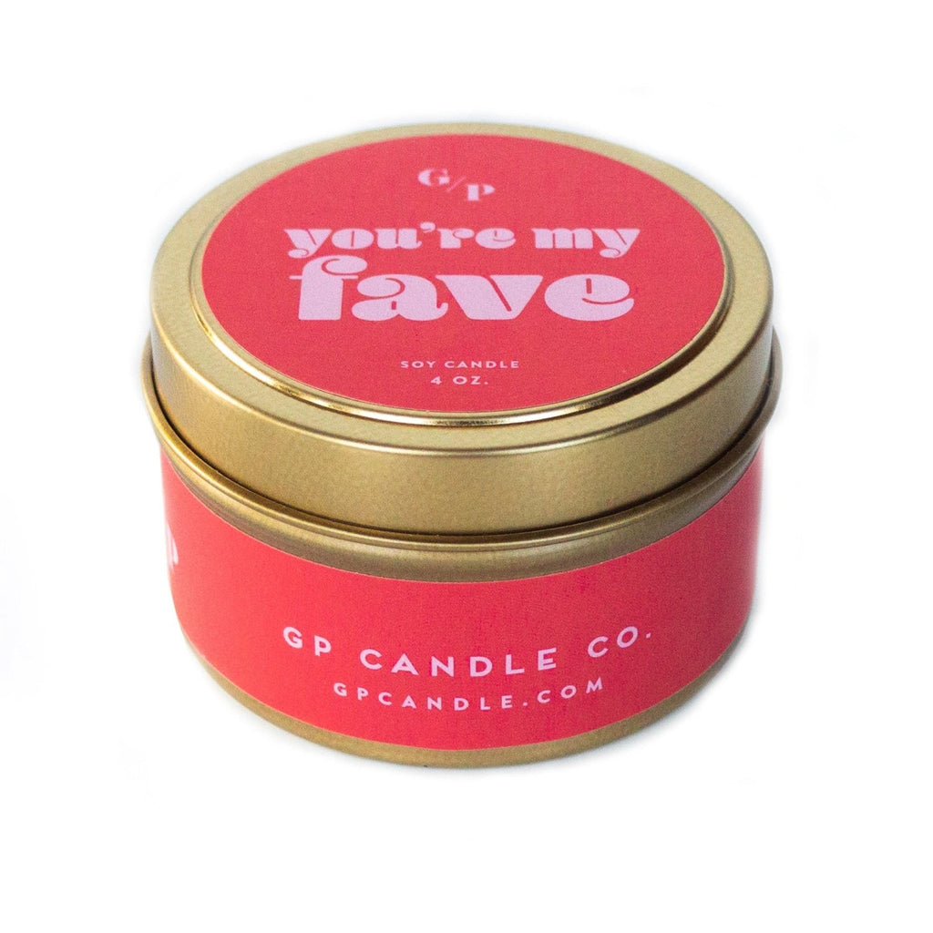 You're My Fave 4 oz. Just Because Candle Tin - Poppy & Vine