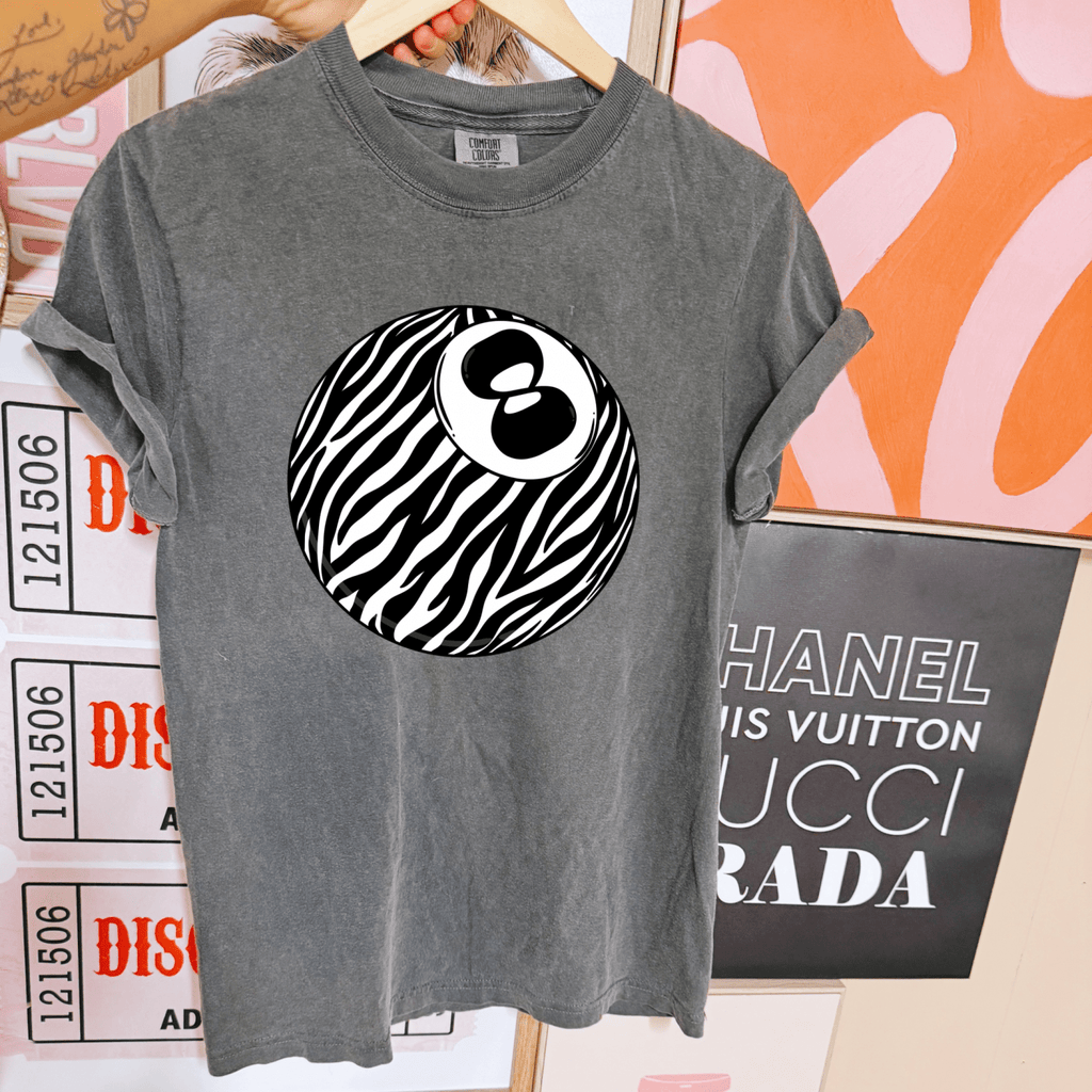 Zebra 8 Ball COMFORT COLORS TEE - Poppy & Vine
