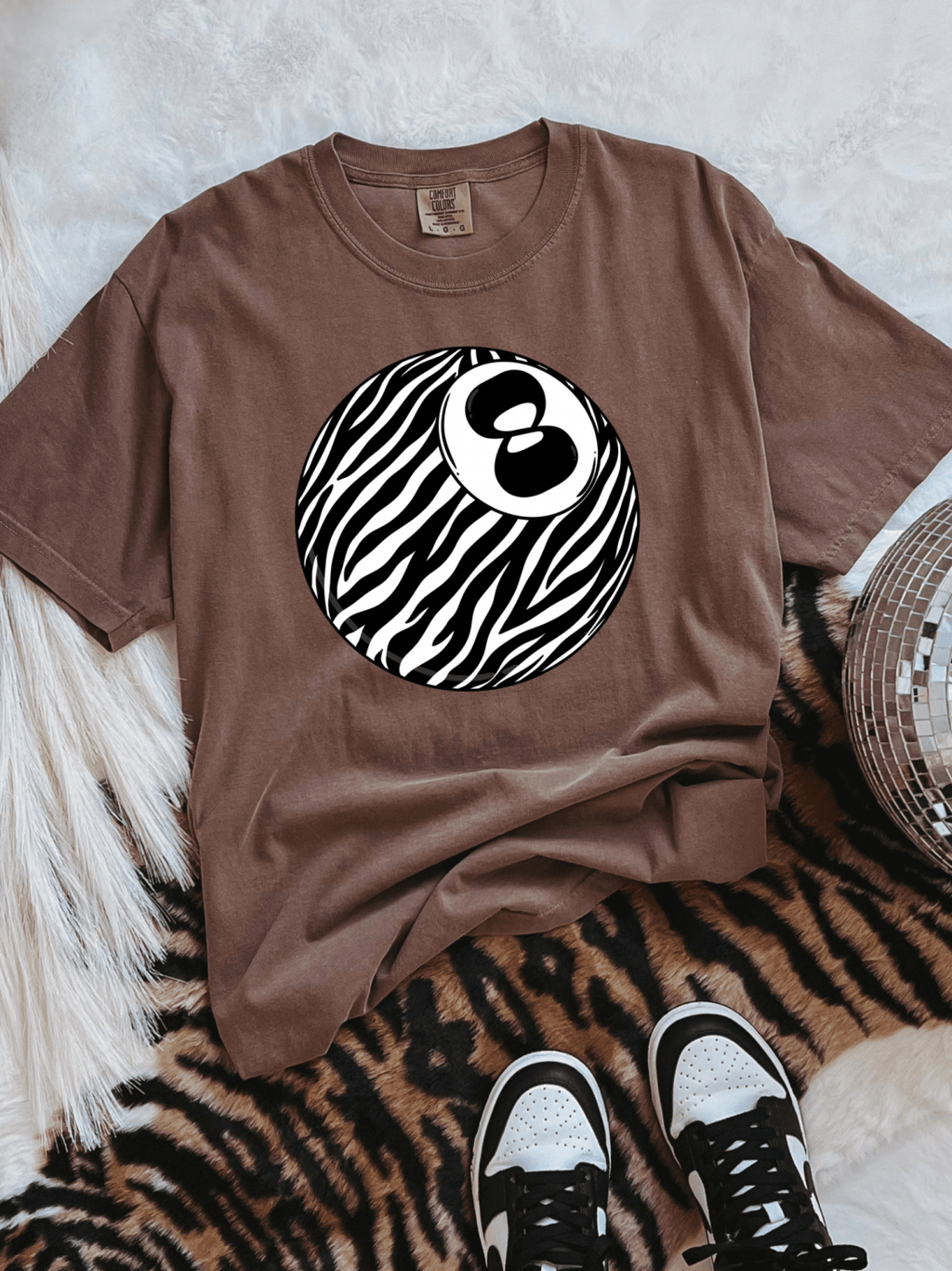 Zebra 8 Ball COMFORT COLORS TEE - Poppy & Vine
