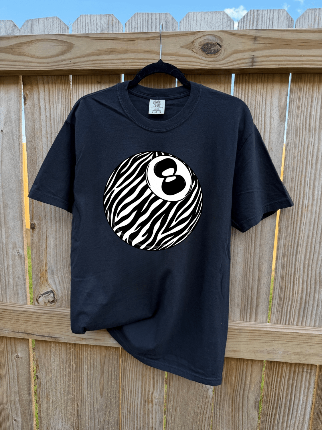 Zebra 8 Ball COMFORT COLORS TEE - Poppy & Vine