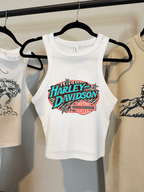Zebra Harley Cropped Tank - Poppy & Vine