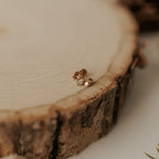 Zoe Marquise Diamond Flat Back Studs - Poppy & Vine